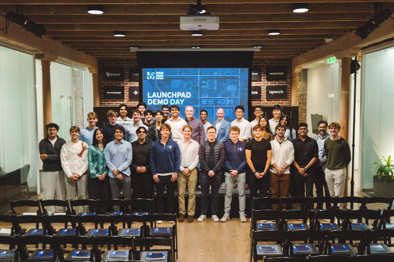 Launchpad founders and the JSV team together after demo day