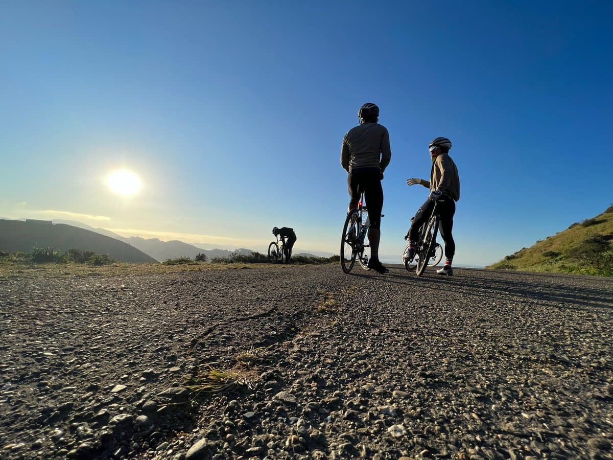 Startup Ride community on a coastal trail